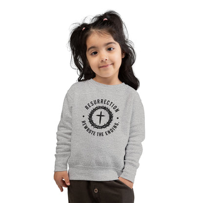 Resurrection Cross Toddler Sweatshirt — Religious Easter Kids Pullover