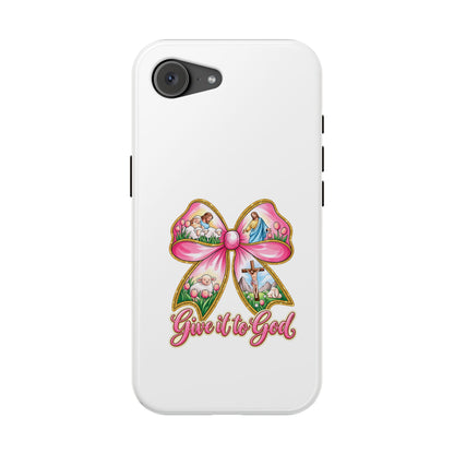 Give It to God Phone Case — Floral Bow Christian iPhone Cover