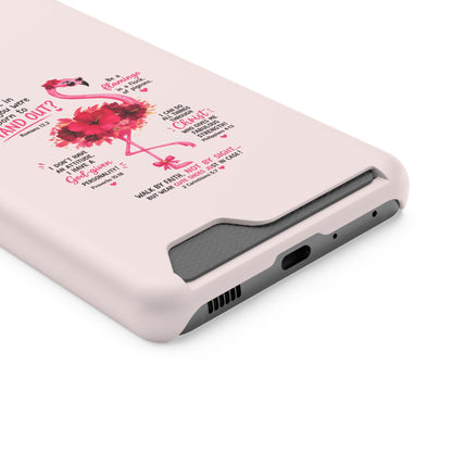 Flamingo 'Stand Out' Phone Card Case — Slim Wallet iPhone Case