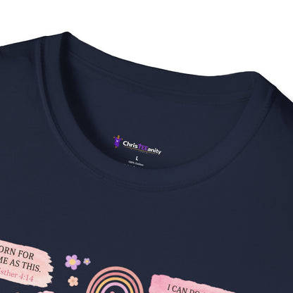 Christian Inspirational T-Shirt — “I am a child of God” Pink Scripture Tee