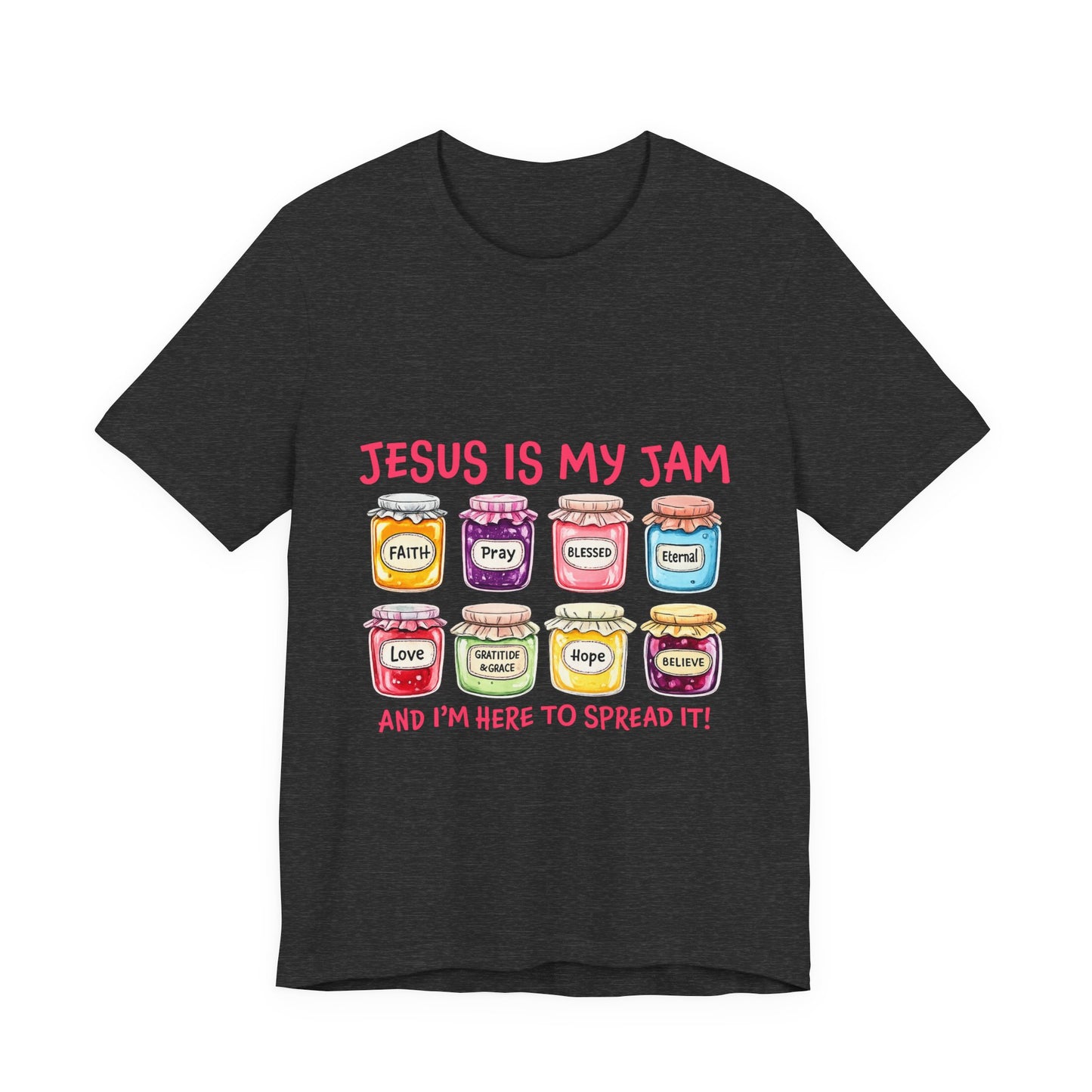 Christian T-Shirt — "Jesus Is My Jam" Jam Jar Graphic Tee