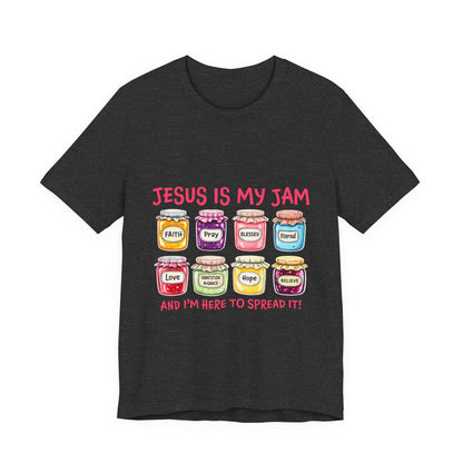 Christian T-Shirt — "Jesus Is My Jam" Jam Jar Graphic Tee