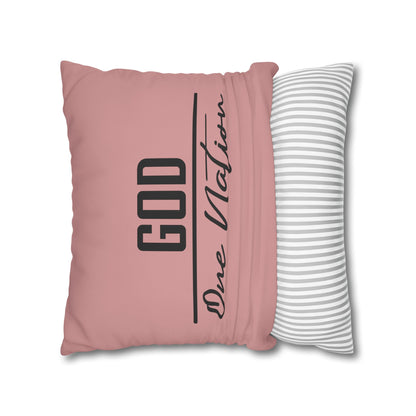 CREATED WITH A PURPOSE & GOD UNDER ONE NATION Canvas Pillowcase