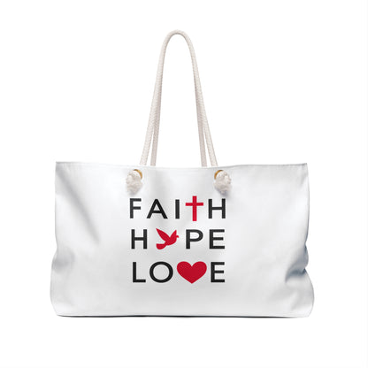 Faith Weekend Bag — "Jesus Paid It All" & Faith Hope Love Tote