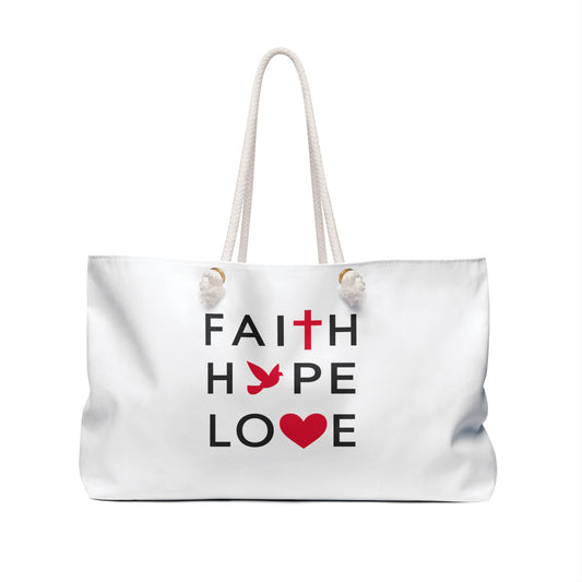 Faith Weekend Bag — "Jesus Paid It All" & Faith Hope Love Tote