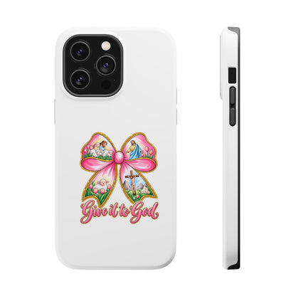 Give It to God Phone Case — Floral Bow Christian iPhone Cover