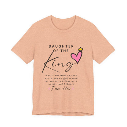Daughter of the King T-Shirt — Faith-Based Christian Tee with Heart Crown Design
