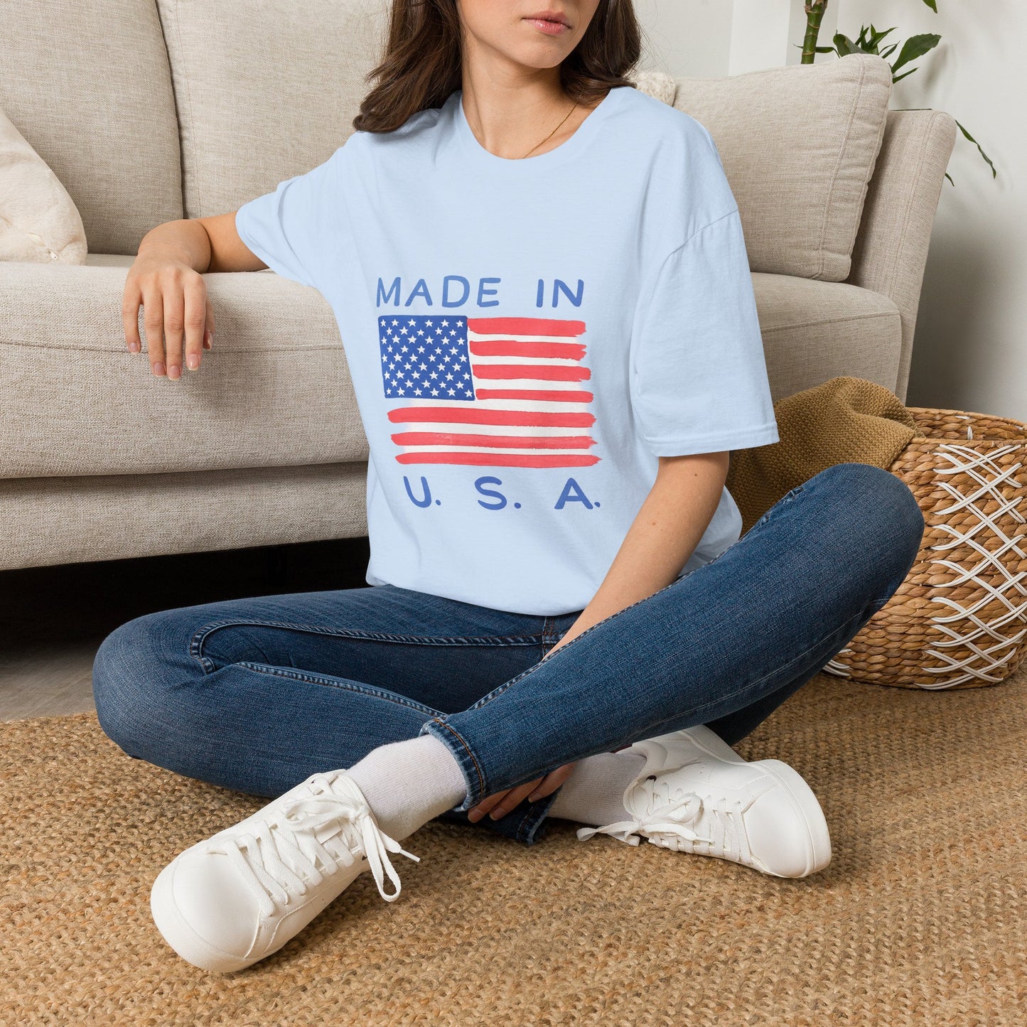 Made in U.S.A. T-Shirt — American Flag Graphic Tee