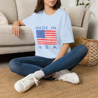 Made in U.S.A. T-Shirt — American Flag Graphic Tee