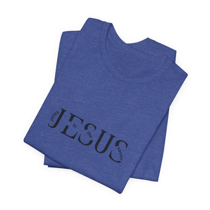 Jesus Minimalist Tee — Distressed Script Christian T-Shirt