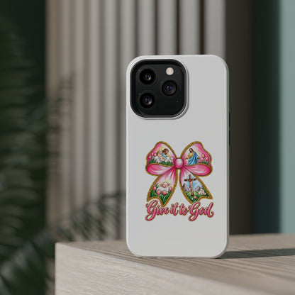 Give It to God Phone Case — Floral Bow Christian iPhone Cover
