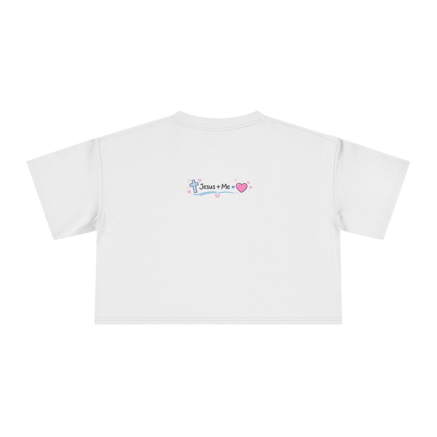 God Says I Am Floral Crop Tee — Christian Inspirational Women's Top