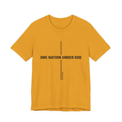 Christian Fish Tee — Small Circular 'JESUS' Design, Faith Graphic Shirt