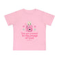 Baby T-Shirt — "You Are Created in the Image of God" Pink Camera Christian Tee