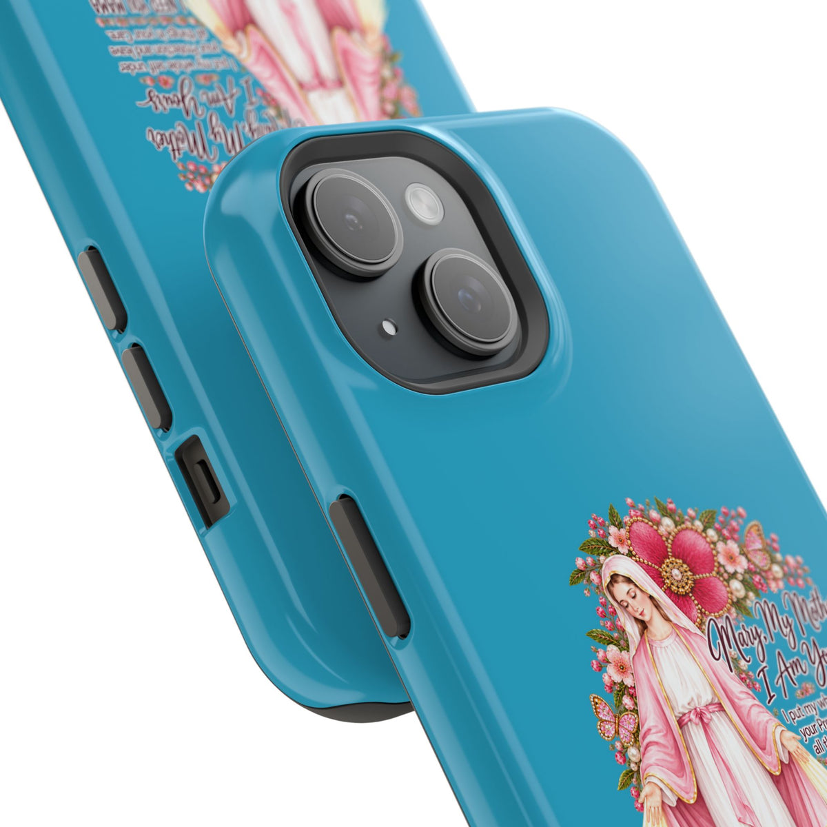 Religious Floral Phone Case — 'Blessed Virgin' Magnetic Impact-Resistant Case