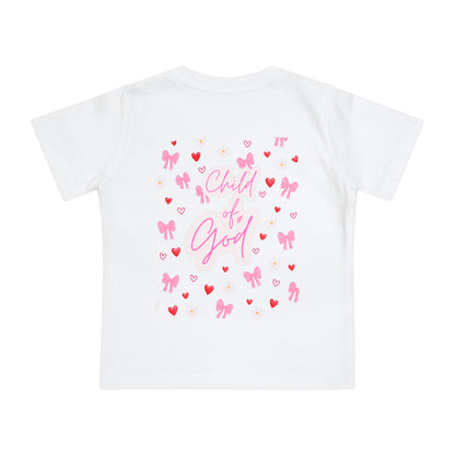Baby T-Shirt — Pink "Child of God" Heart Alarm Design
