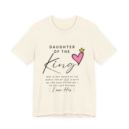 Daughter of the King T-Shirt — Faith-Based Christian Tee with Heart Crown Design