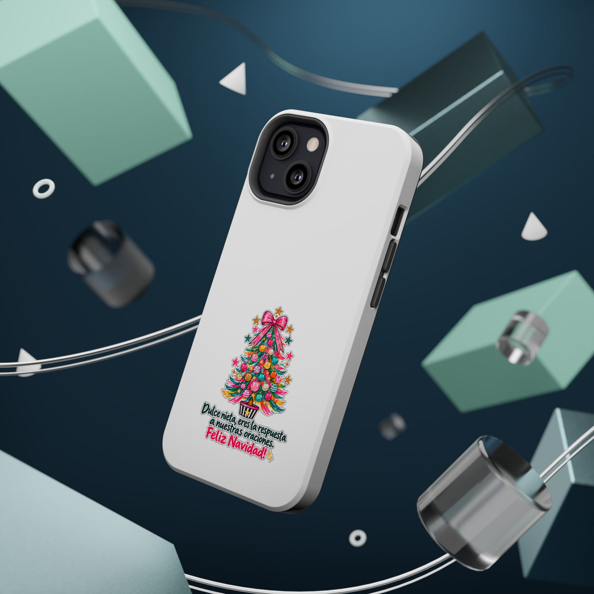 Spanish| Christmas Tree Phone Case - "Feliz Navidad" Spanish Holiday Magnetic Impact-Resistant Case