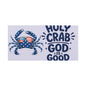 Patriotic Crab Canvas — "Holy Crab God Is Good" Wall Art