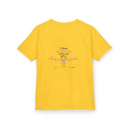 Kids T-Shirt — "God Is Bigger Than" Pink Faith Graphic Tee