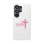 Phone Case — "God is within her, She will not fall" Pink Cross Magnetic Impact-Resistant Case