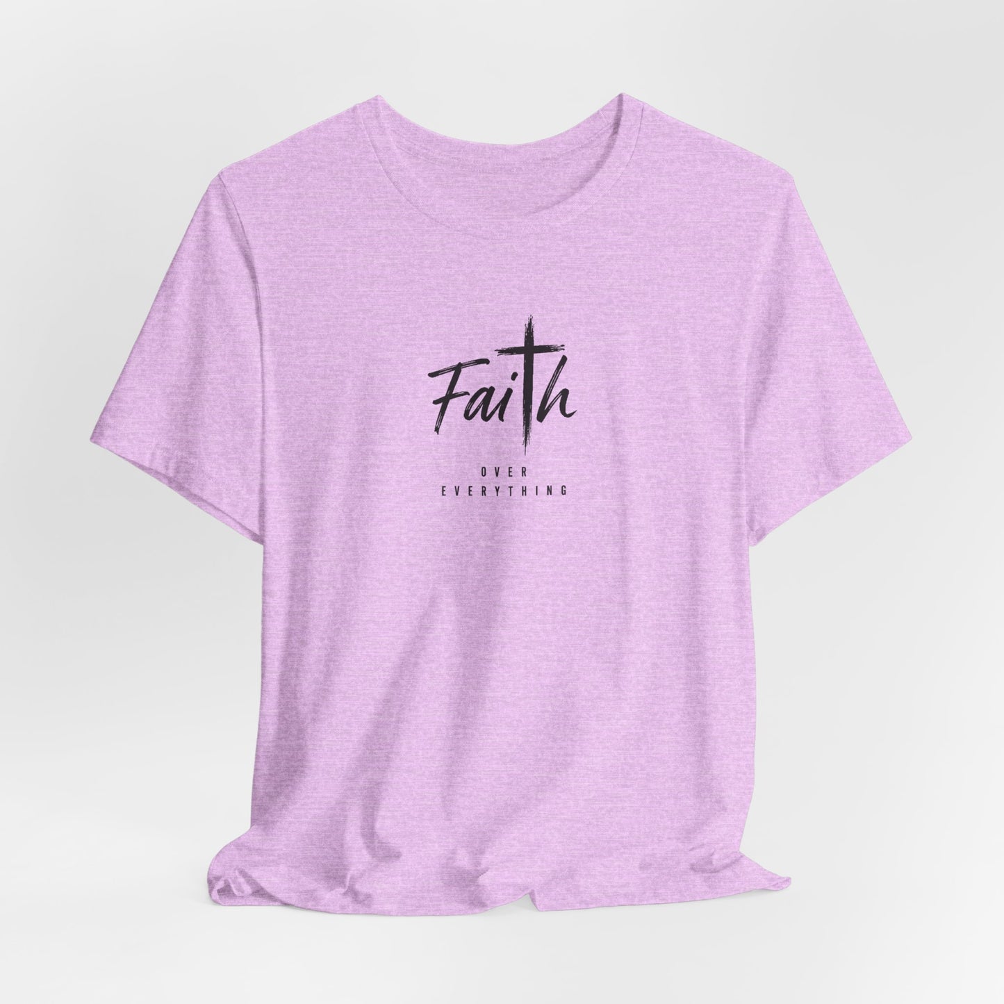 Faith Cross T‑Shirt — 'Our Father' Prayer Typography Tee