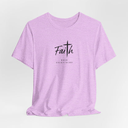 Faith Cross T‑Shirt — 'Our Father' Prayer Typography Tee
