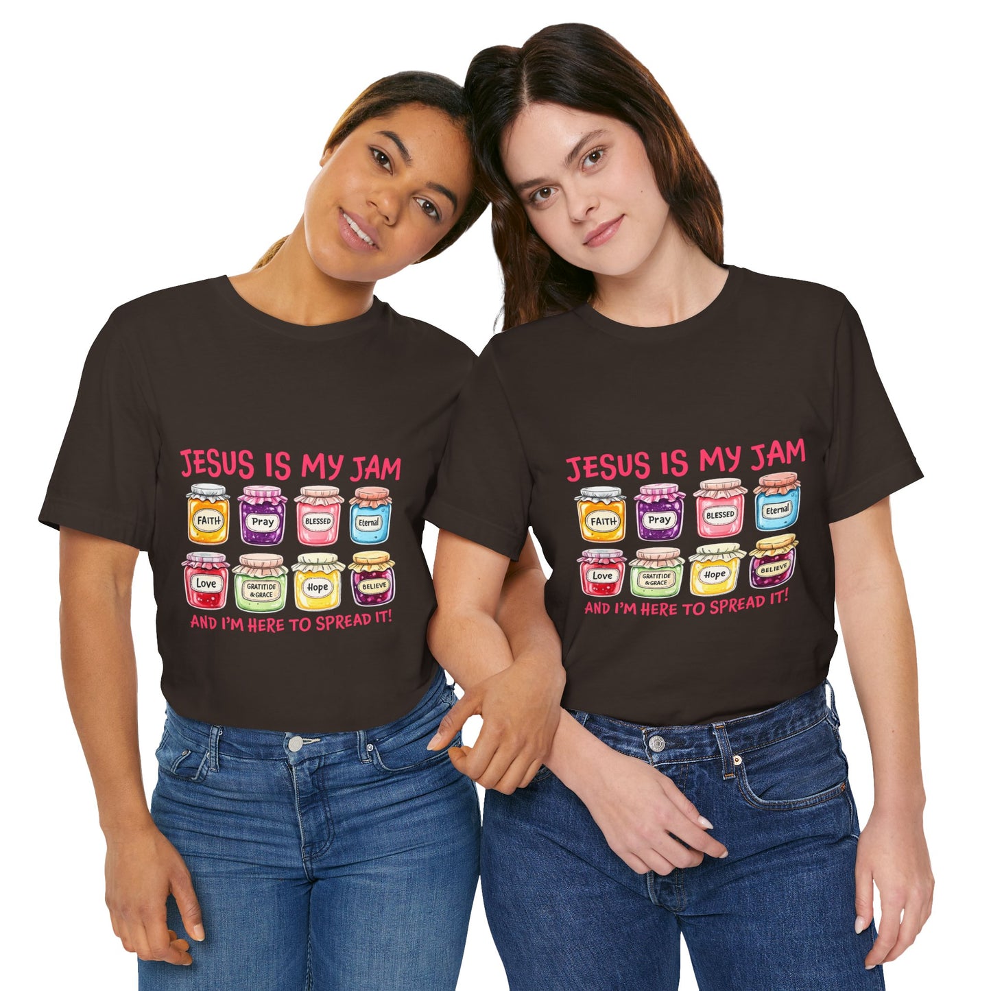 Christian T-Shirt — "Jesus Is My Jam" Jam Jar Graphic Tee