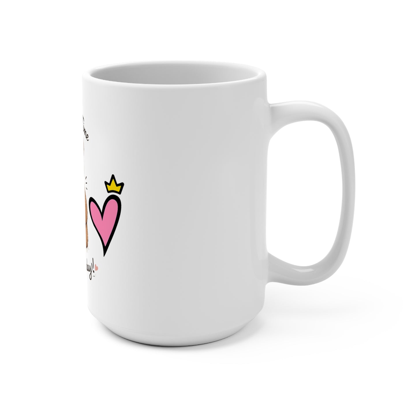Christian Teddy Bear Mug — "Spend Quality Time with Jesus Today" 15oz