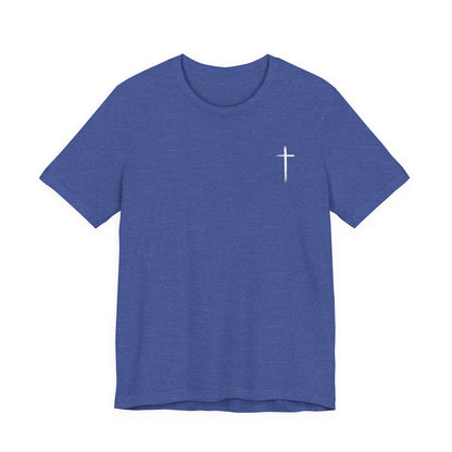 Christian T-Shirt — "When I Am Weak He Is Strong" Cross Tee