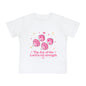 Baby Tee — "The Joy of the Lord is My Strength" Pink Dumbbell Christian Infant Shirt