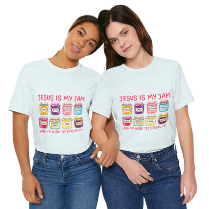 Christian T-Shirt — "Jesus Is My Jam" Jam Jar Graphic Tee