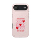 iPhone Case — "Jesus Won My Heart" Pink Magnetic Impact-Resistant Phone Case