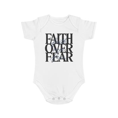 Faith Over Fear Baby Bodysuit — Christian Infant Onesie