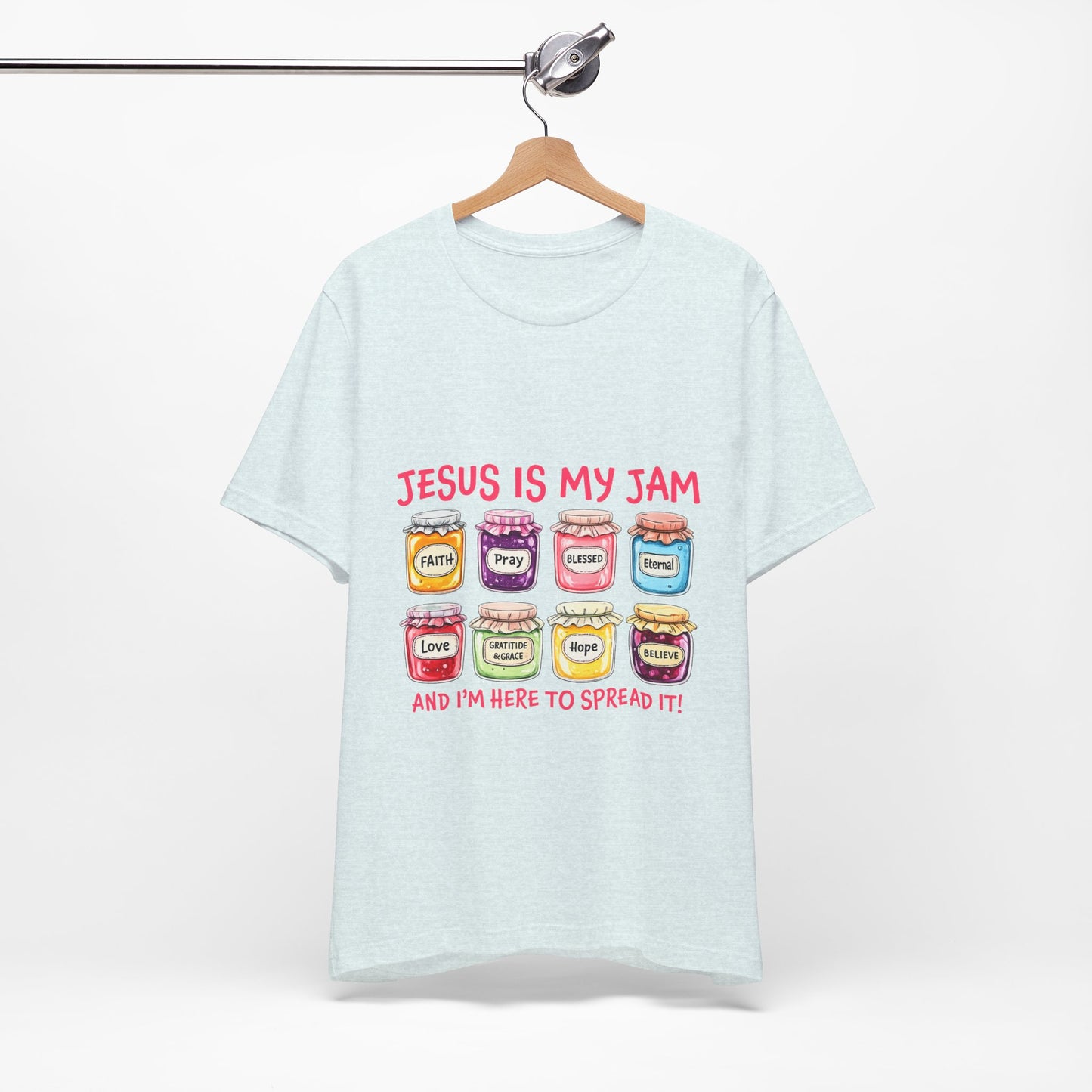 Christian T-Shirt — "Jesus Is My Jam" Jam Jar Graphic Tee