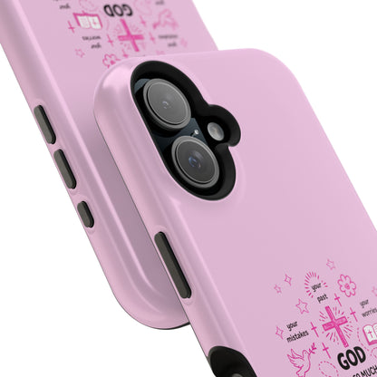 Pink Faith Phone Case — "God Is So Much Bigger Than..." Magnetic Impact-Resistant Case
