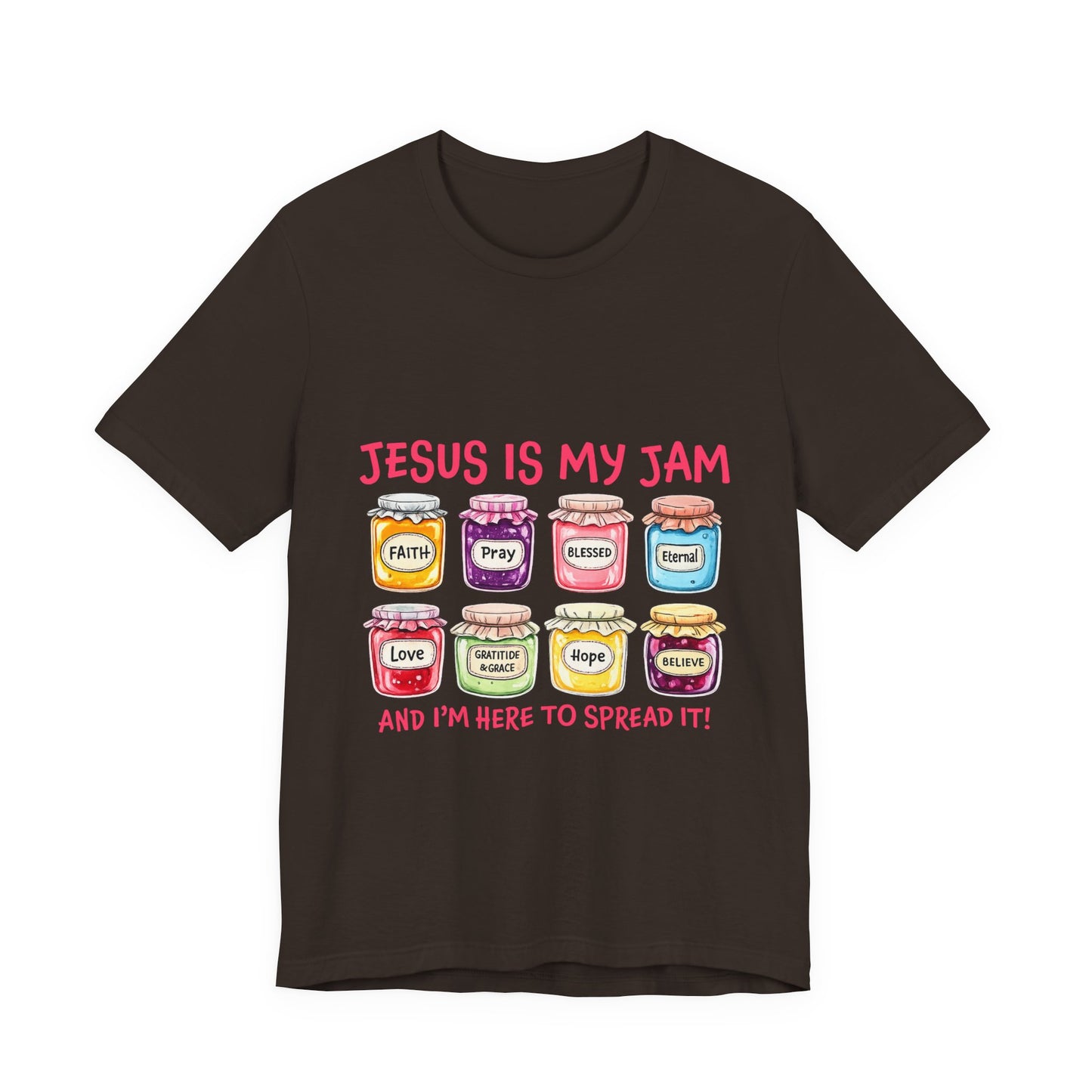 Christian T-Shirt — "Jesus Is My Jam" Jam Jar Graphic Tee