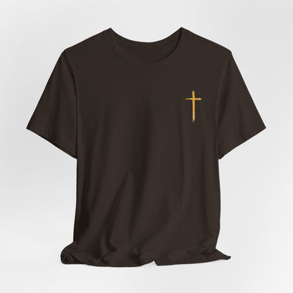 Christian Cross T-Shirt — "Do Not Be Deceived, Bad Company Ruins Good Morals" (1 Corinthians 15:33)