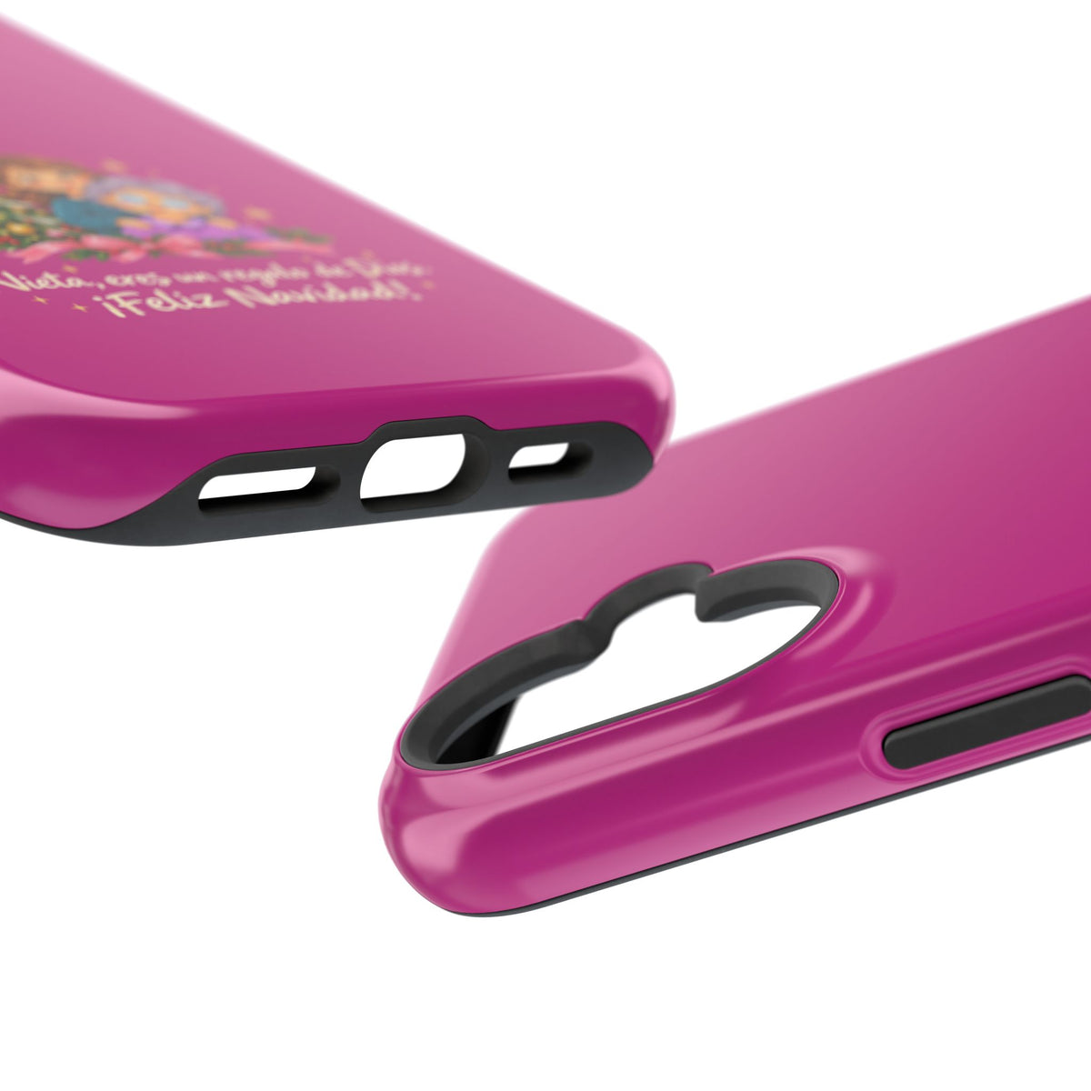 Magenta Christmas Grandma Phone Case — "Abuela, eres un regalo de Dios. ¡Feliz Navidad!" Magnetic Impact-Resistant