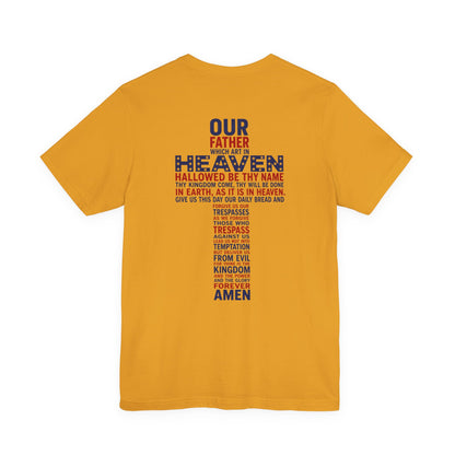 'Our Father' Lord's Prayer  Design -double print T shirt