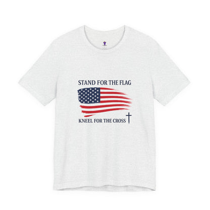 Stand for the Flag, Kneel for the Cross Tee — America 250 Patriotic T‑Shirt