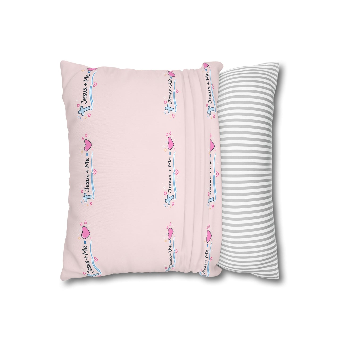 Beautiful Life Pink Pillowcase — "Beautiful Life" Sunglasses Design with "Jesus + Me" Accent