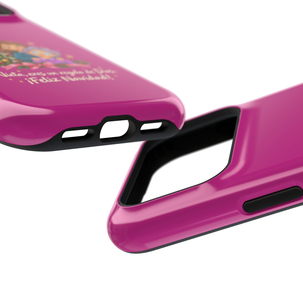 Magenta Christmas Grandma Phone Case — "Abuela, eres un regalo de Dios. ¡Feliz Navidad!" Magnetic Impact-Resistant