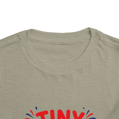 Tiny Patriot Toddler Tee – Cute American Flag 4th of July Shirt