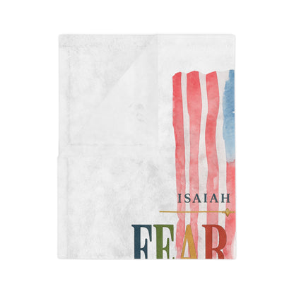 Fear Not Christian Blanket — Isaiah 41:10 Velveteen Throw