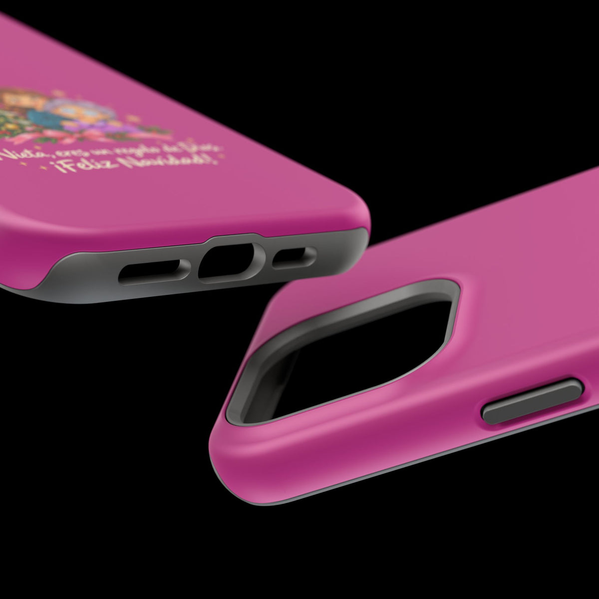 Magenta Christmas Grandma Phone Case — "Abuela, eres un regalo de Dios. ¡Feliz Navidad!" Magnetic Impact-Resistant