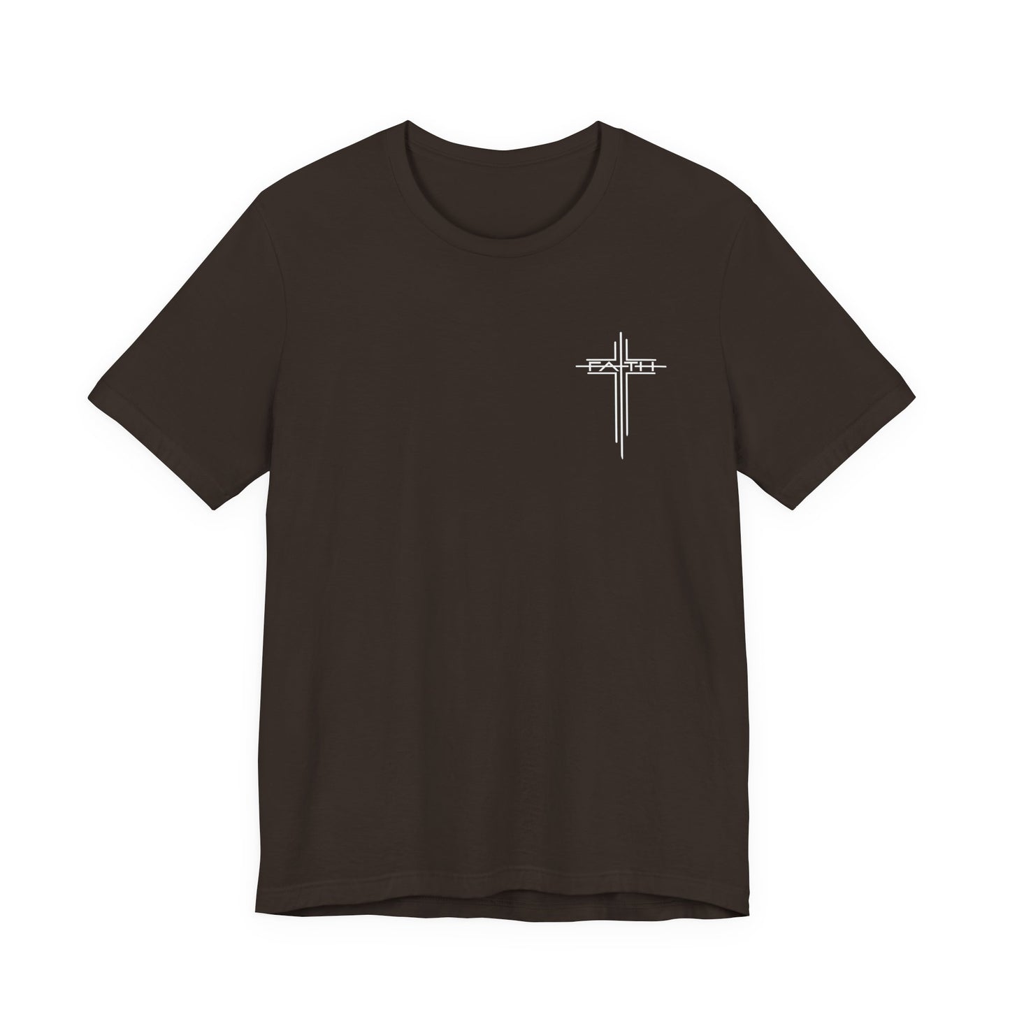 Christian Cross T‑Shirt — Subtle Back Cross Graphic Religious Tee