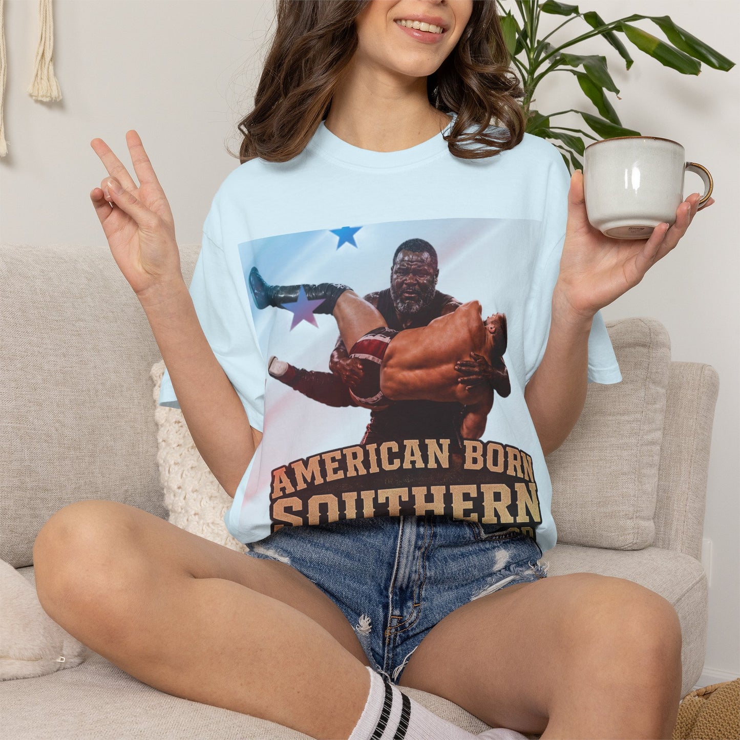 Southern Born T-Shirt — "American Born Southern by the Grace of God" Graphic Tee