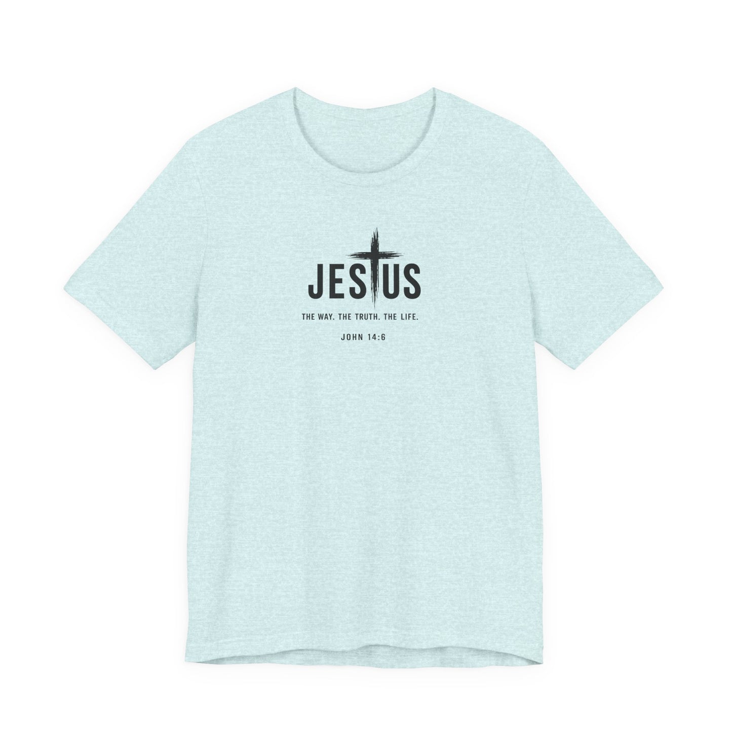 Jesus Cross T‑Shirt - "Jesus: The Way the Truth the Life" Bible Verse Tee (John 14:6)