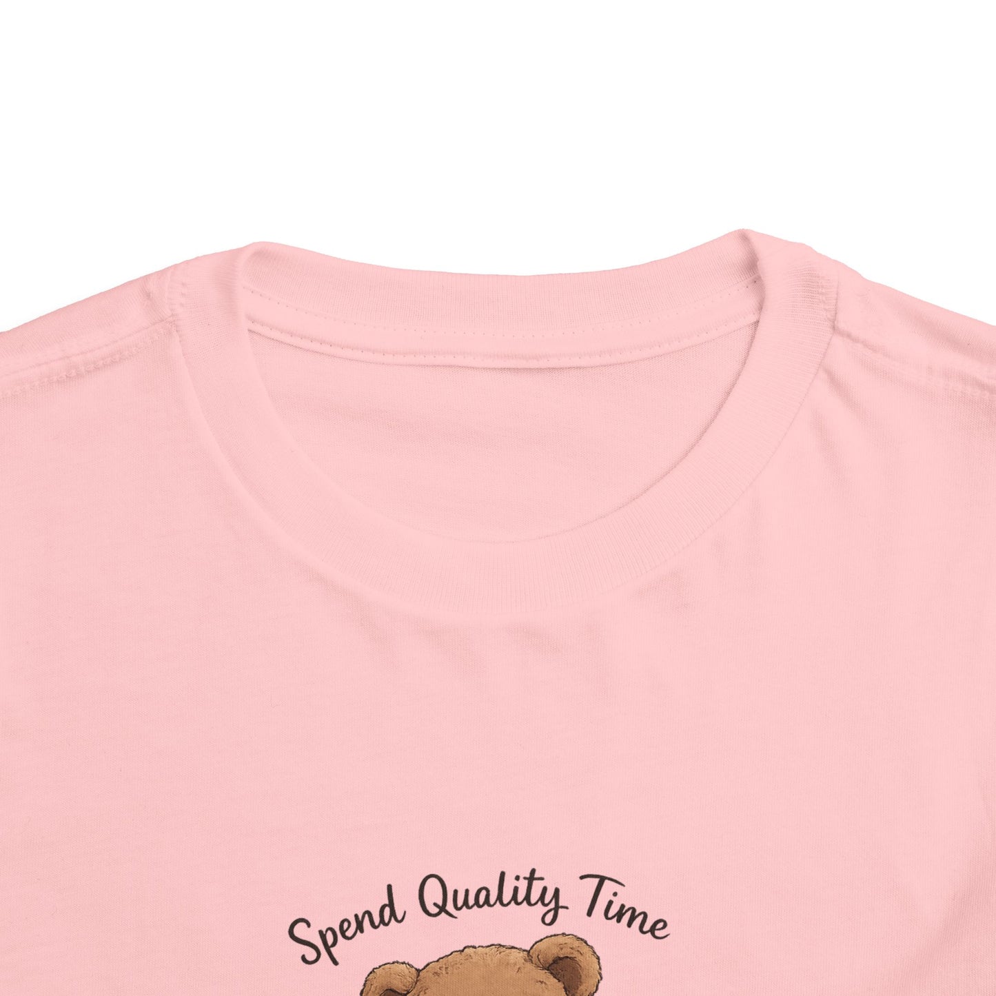Toddler Tee — "Spend Quality Time with Jesus Today!" Bear Christian Kids Shirt